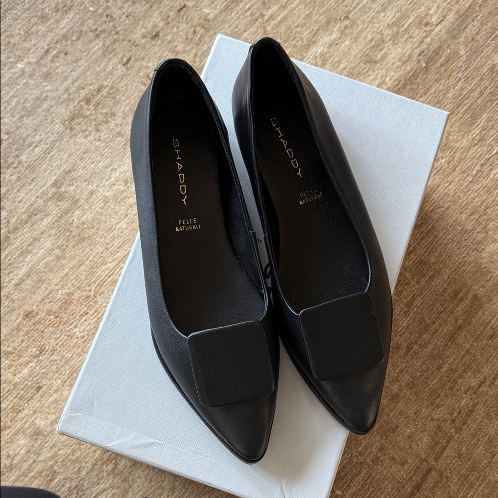 Black Women's Leather Flats